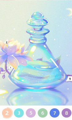 花花数字填色